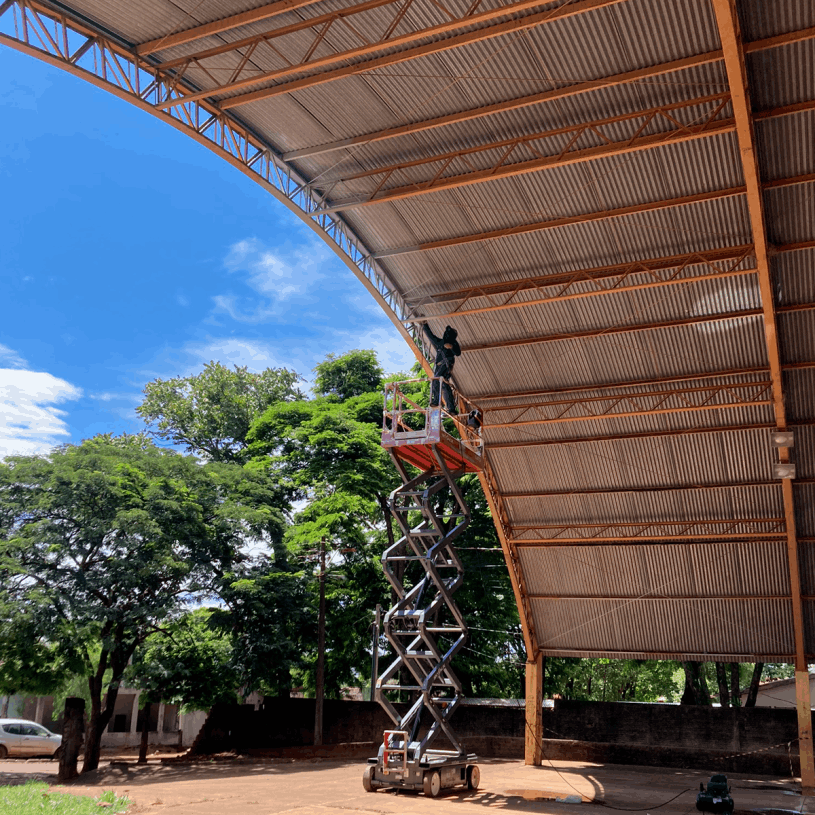 Obra de Construção da Quadra Poliesportiva Jardim Cairi